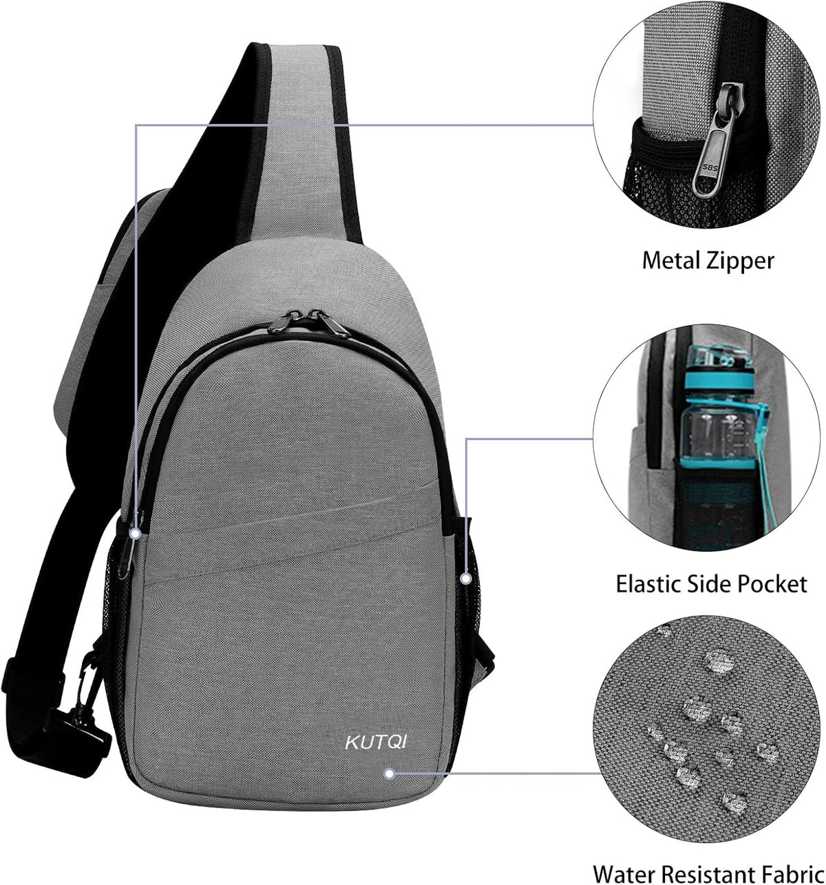 Crossbody Sling Bag for Women Men Multipurpose Sling Backpack Travel Essentials Hiking Shoulder Bag Daypack