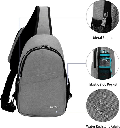 Crossbody Sling Bag for Women Men Multipurpose Sling Backpack Travel Essentials Hiking Shoulder Bag Daypack