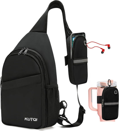 Crossbody Sling Bag for Women Men Multipurpose Sling Backpack Travel Essentials Hiking Shoulder Bag Daypack