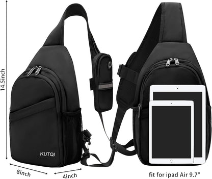 Crossbody Sling Bag for Women Men Multipurpose Sling Backpack Travel Essentials Hiking Shoulder Bag Daypack