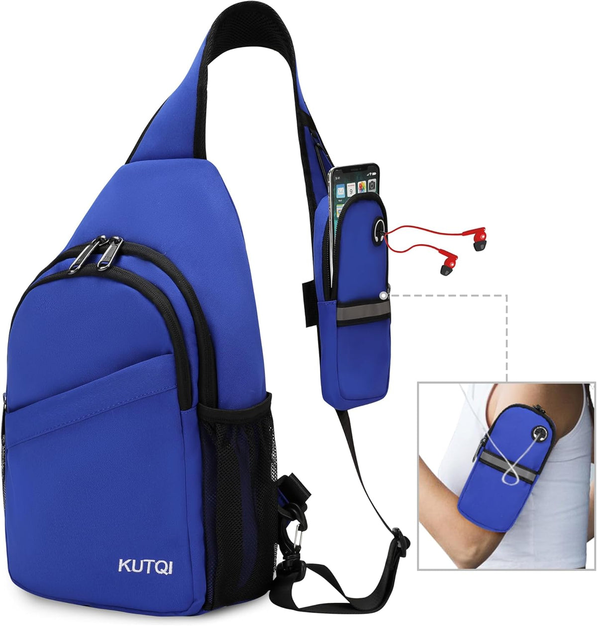 Crossbody Sling Bag for Women Men Multipurpose Sling Backpack Travel Essentials Hiking Shoulder Bag Daypack