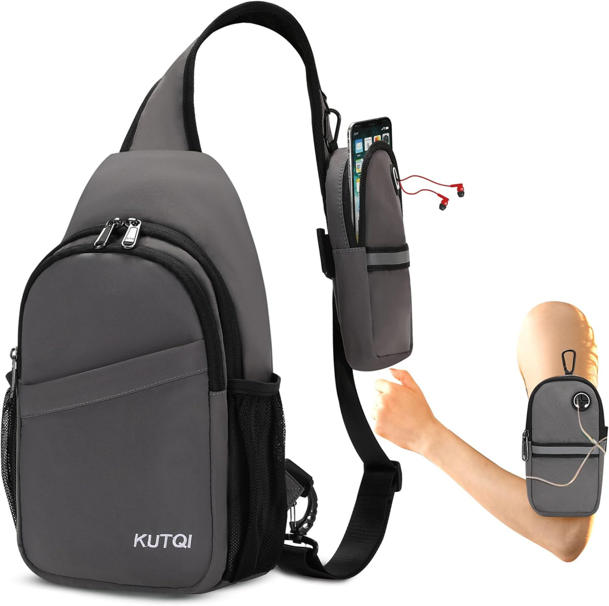 Crossbody Sling Bag for Women Men Multipurpose Sling Backpack Travel Essentials Hiking Shoulder Bag Daypack