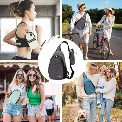 Crossbody Sling Bag for Women Men Multipurpose Sling Backpack Travel Essentials Hiking Shoulder Bag Daypack
