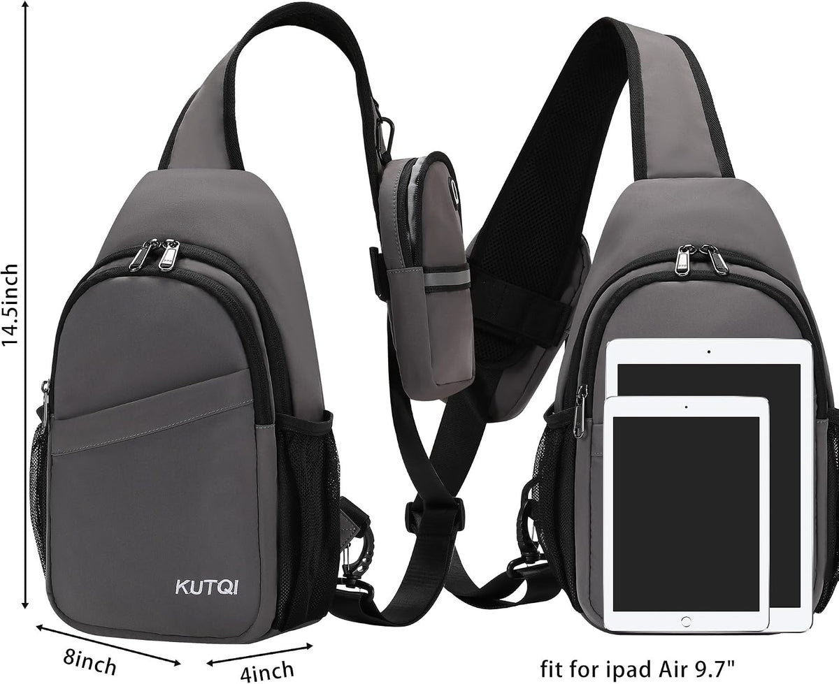 Crossbody Sling Bag for Women Men Multipurpose Sling Backpack Travel Essentials Hiking Shoulder Bag Daypack