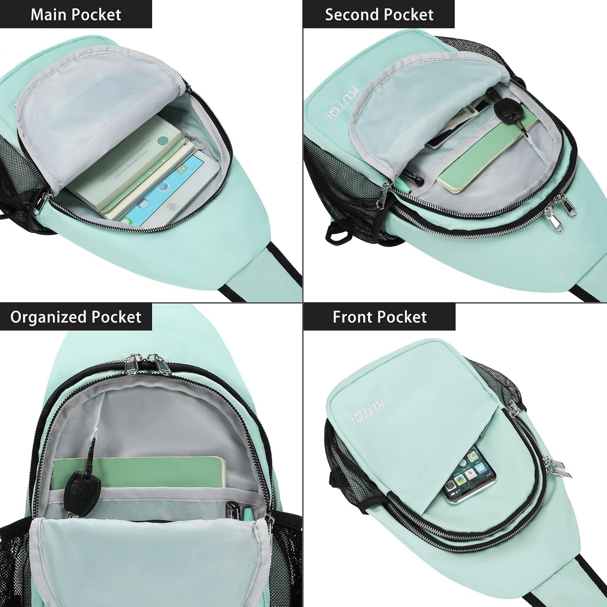 Crossbody Sling Bag for Women Men Multipurpose Sling Backpack Travel Essentials Hiking Shoulder Bag Daypack