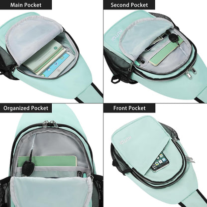 Crossbody Sling Bag for Women Men Multipurpose Sling Backpack Travel Essentials Hiking Shoulder Bag Daypack