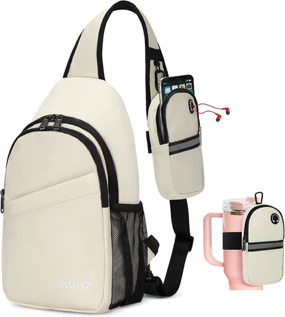 Crossbody Sling Bag for Women Men Multipurpose Sling Backpack Travel Essentials Hiking Shoulder Bag Daypack