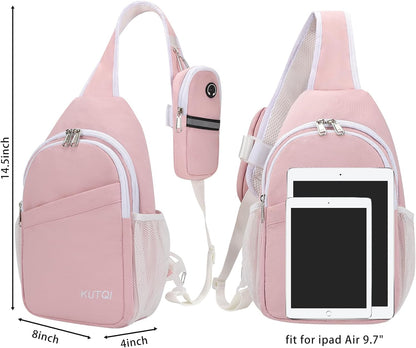 Crossbody Sling Bag for Women Men Multipurpose Sling Backpack Travel Essentials Hiking Shoulder Bag Daypack