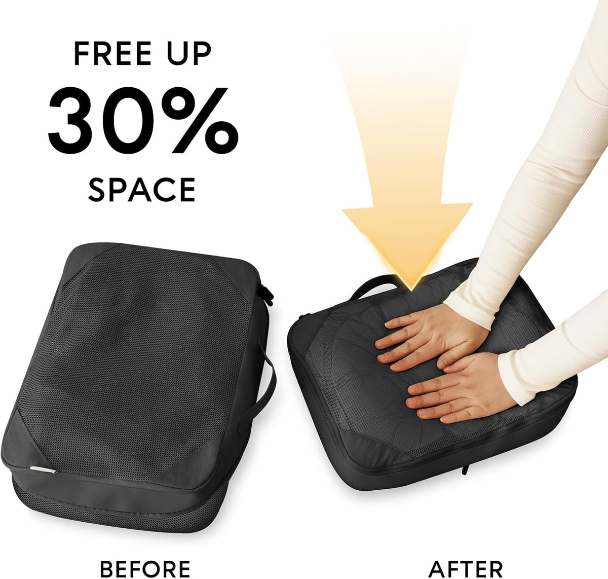 Compression Packing Cubes for Travel, 6-Piece Lightweight Luggage Organizer Bags, Space Saving Suitcase Packing Set for Women