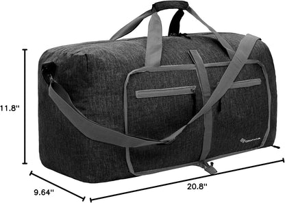 40L Travel Duffle Bag for Men Women - Foldable Duffel Bag with Shoes Compartment - Overnight Bags Waterproof & Tear Resistant(Green)