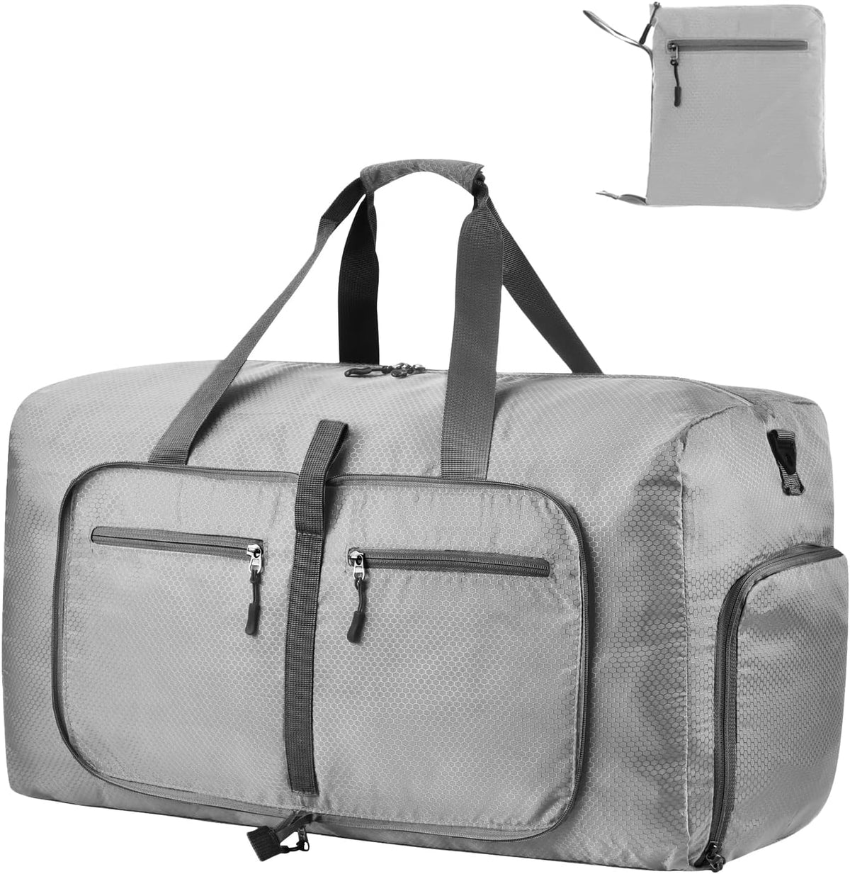 40L Travel Duffle Bag for Men Women - Foldable Duffel Bag with Shoes Compartment - Overnight Bags Waterproof & Tear Resistant(Green)
