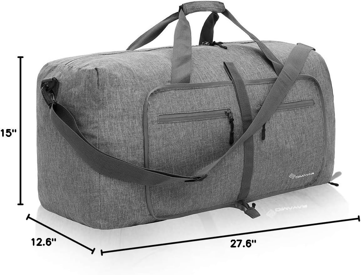 40L Travel Duffle Bag for Men Women - Foldable Duffel Bag with Shoes Compartment - Overnight Bags Waterproof & Tear Resistant(Green)