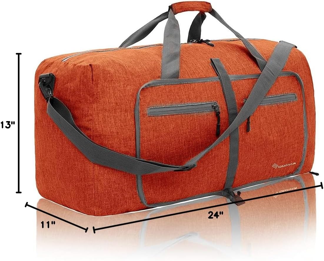 40L Travel Duffle Bag for Men Women - Foldable Duffel Bag with Shoes Compartment - Overnight Bags Waterproof & Tear Resistant(Green)