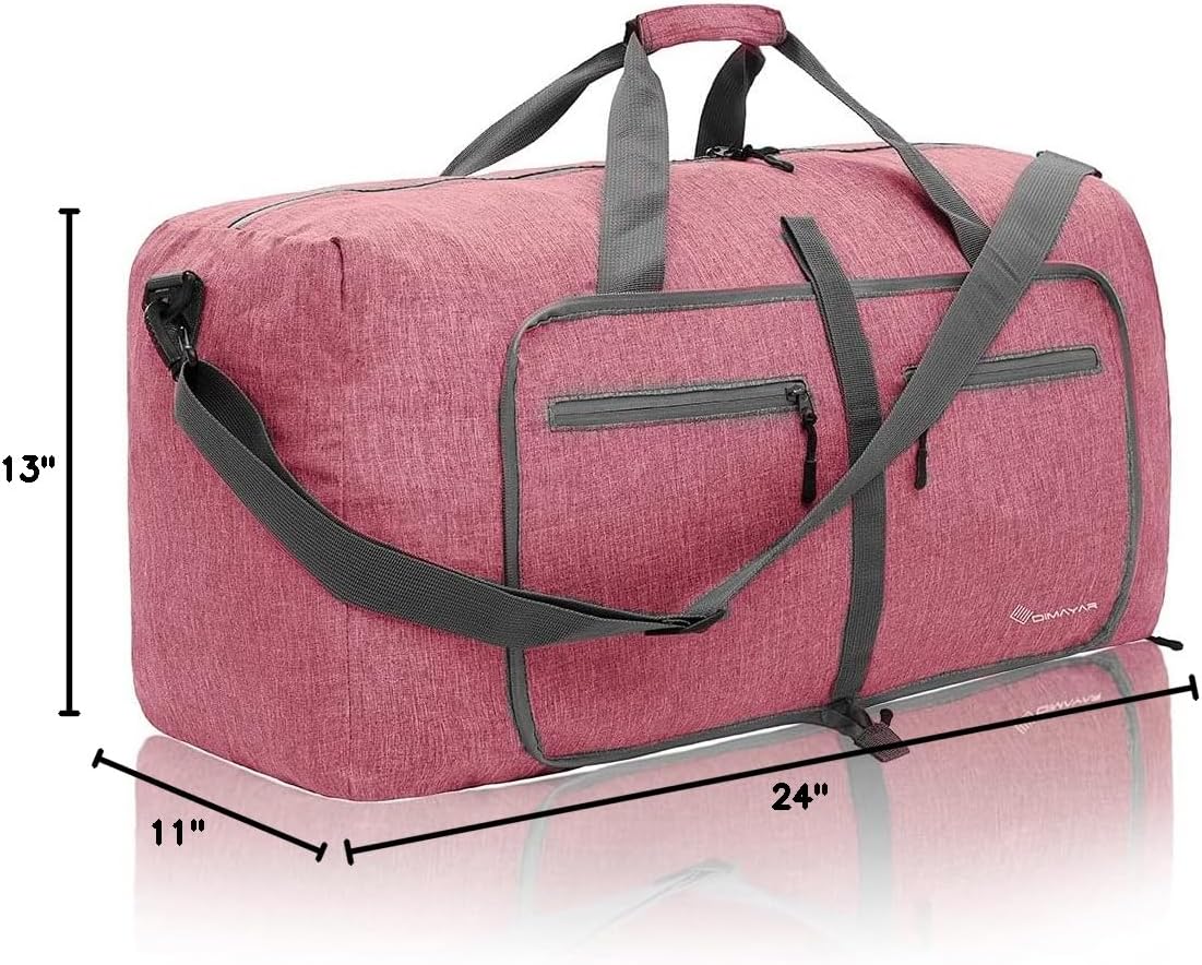 40L Travel Duffle Bag for Men Women - Foldable Duffel Bag with Shoes Compartment - Overnight Bags Waterproof & Tear Resistant(Green)