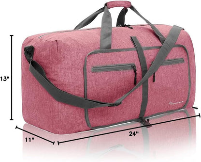 40L Travel Duffle Bag for Men Women - Foldable Duffel Bag with Shoes Compartment - Overnight Bags Waterproof & Tear Resistant(Green)