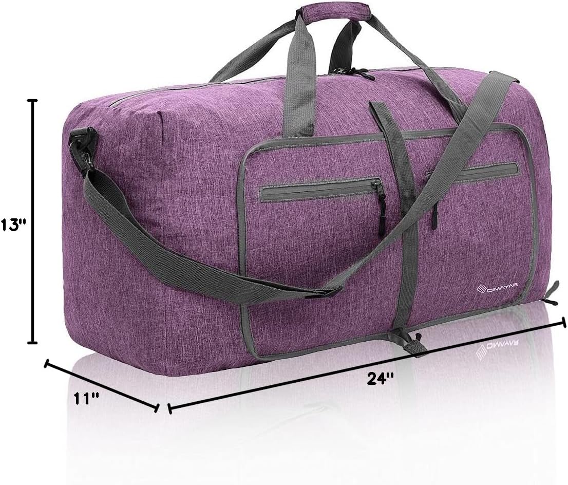40L Travel Duffle Bag for Men Women - Foldable Duffel Bag with Shoes Compartment - Overnight Bags Waterproof & Tear Resistant(Green)