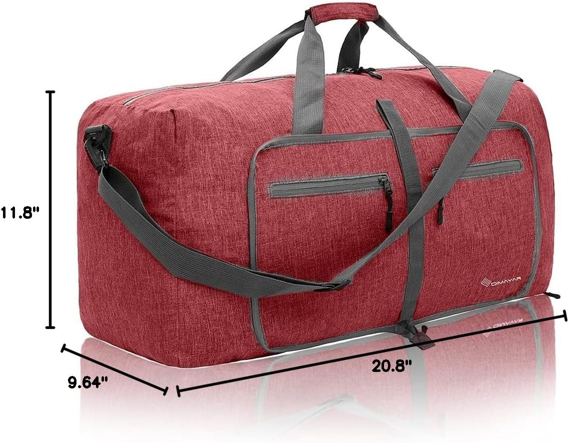 40L Travel Duffle Bag for Men Women - Foldable Duffel Bag with Shoes Compartment - Overnight Bags Waterproof & Tear Resistant(Green)