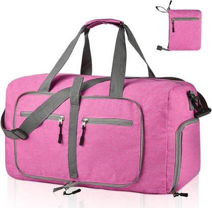 40L Travel Duffle Bag for Men Women - Foldable Duffel Bag with Shoes Compartment - Overnight Bags Waterproof & Tear Resistant(Green)