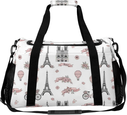 Women Lightweight Travel Duffel Bag Foldable Weekender Overnight Carry On Tote Bag for Gym Yoga