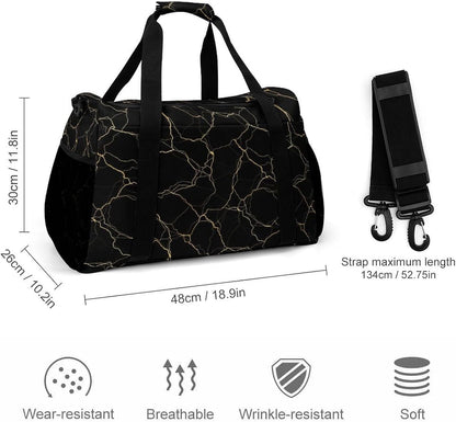 Women Lightweight Travel Duffel Bag Foldable Weekender Overnight Carry On Tote Bag for Gym Yoga