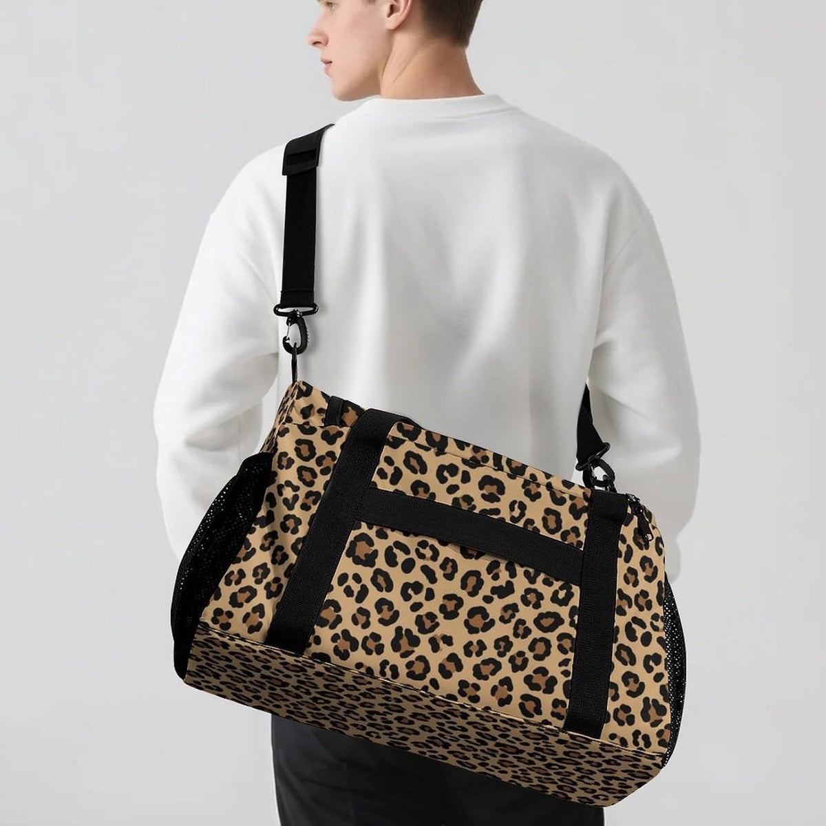 Women Lightweight Travel Duffel Bag Foldable Weekender Overnight Carry On Tote Bag for Gym Yoga