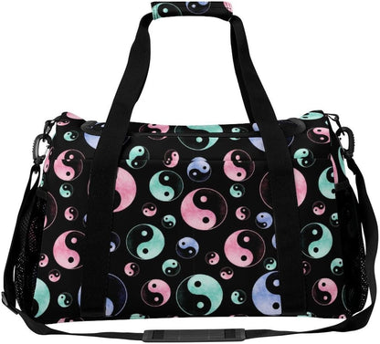 Women Lightweight Travel Duffel Bag Foldable Weekender Overnight Carry On Tote Bag for Gym Yoga