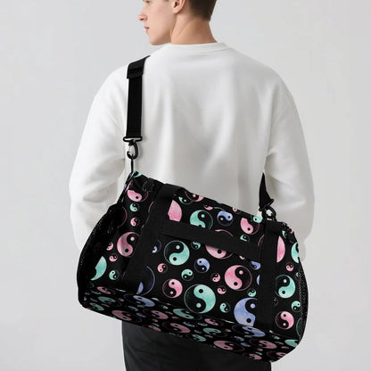 Women Lightweight Travel Duffel Bag Foldable Weekender Overnight Carry On Tote Bag for Gym Yoga