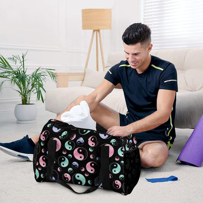 Women Lightweight Travel Duffel Bag Foldable Weekender Overnight Carry On Tote Bag for Gym Yoga