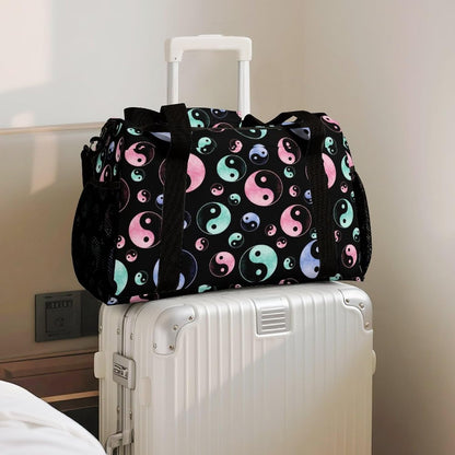 Women Lightweight Travel Duffel Bag Foldable Weekender Overnight Carry On Tote Bag for Gym Yoga