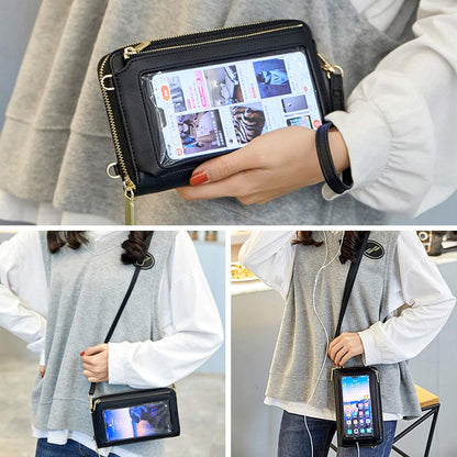 Women Touch Screen Purse Small Crossbody Phone Bag RFID Protection Wristlet Cell Phone Wallet