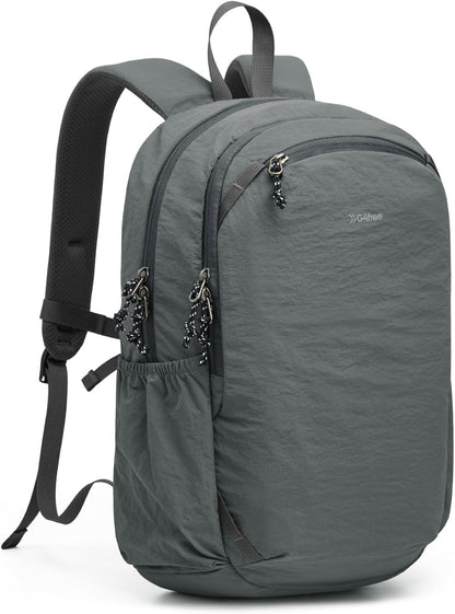 15L Hiking Backpack Lightweight Small Travel Backpack Casual Daypack for Women Men Outdoor Campus, Gray