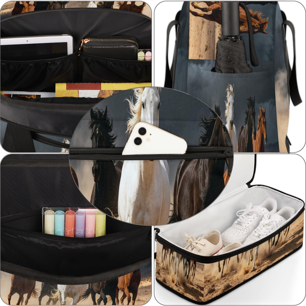 Paris Eiffel Tower Foldable Travel Duffel Bag, Expandable Sports Gym Bag with Shoes Compartment Weekender Overnight Totes Bags for Women Men