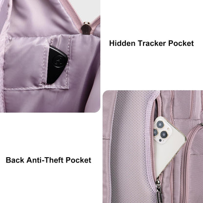 Anti-Theft Travel Backpack for Women TSA Friendly Flight Approved | Laptop Backpack With Hidden Tracker Pocket,180° Flat Open, USB Port, Fits 16" Laptop for Businiess, Daily