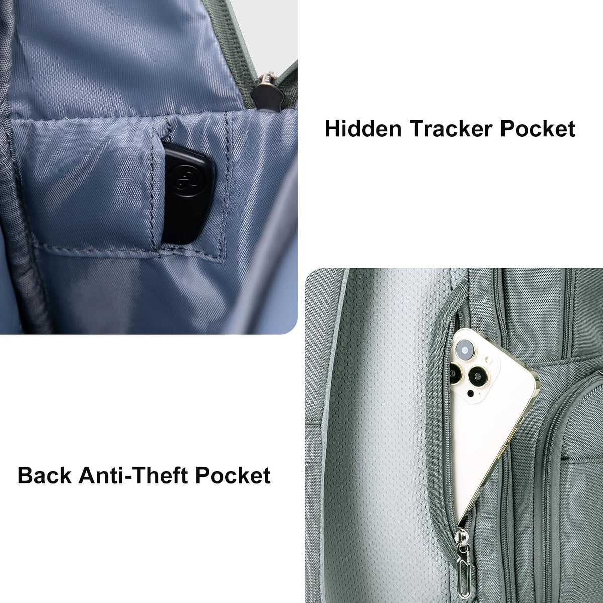 Anti-Theft Travel Backpack for Women TSA Friendly Flight Approved | Laptop Backpack With Hidden Tracker Pocket,180° Flat Open, USB Port, Fits 16" Laptop for Businiess, Daily