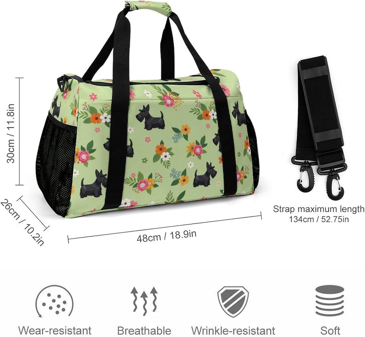 Travel and Gym Bag Duffel Easy Access Design Sports Weekender Overnight Carry On