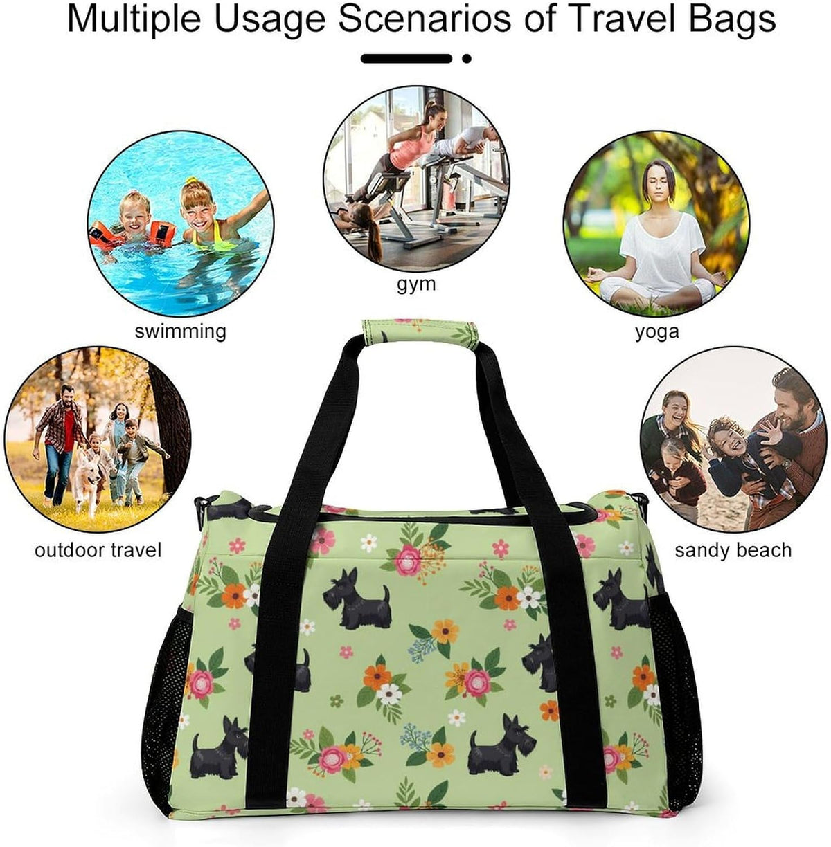 Travel and Gym Bag Duffel Easy Access Design Sports Weekender Overnight Carry On