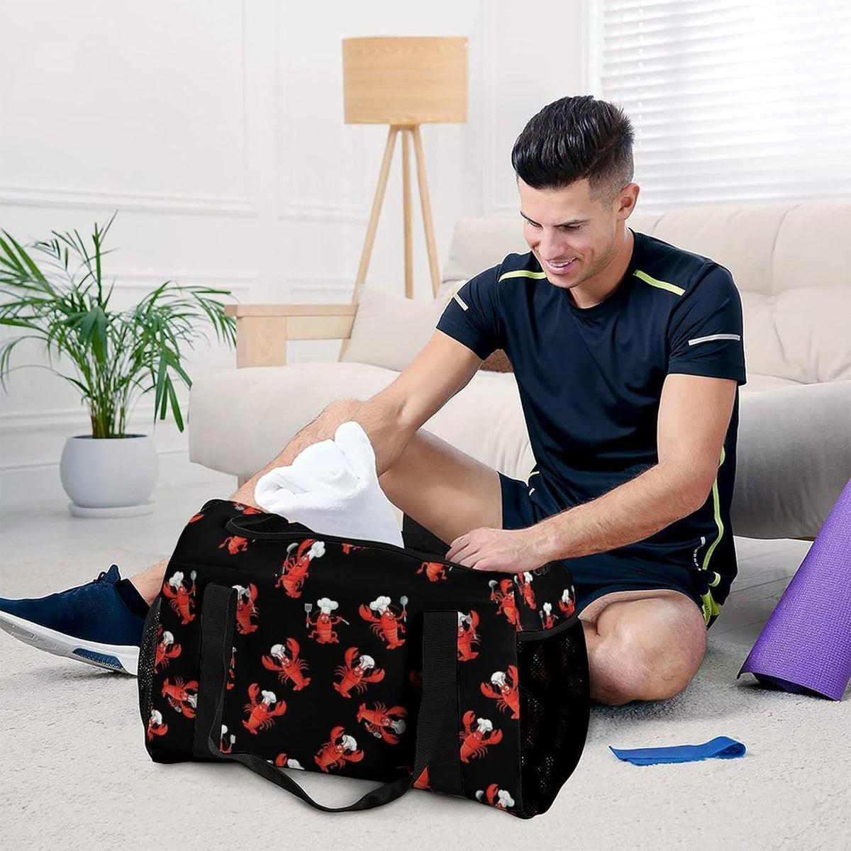 Travel and Gym Bag Duffel Easy Access Design Sports Weekender Overnight Carry On