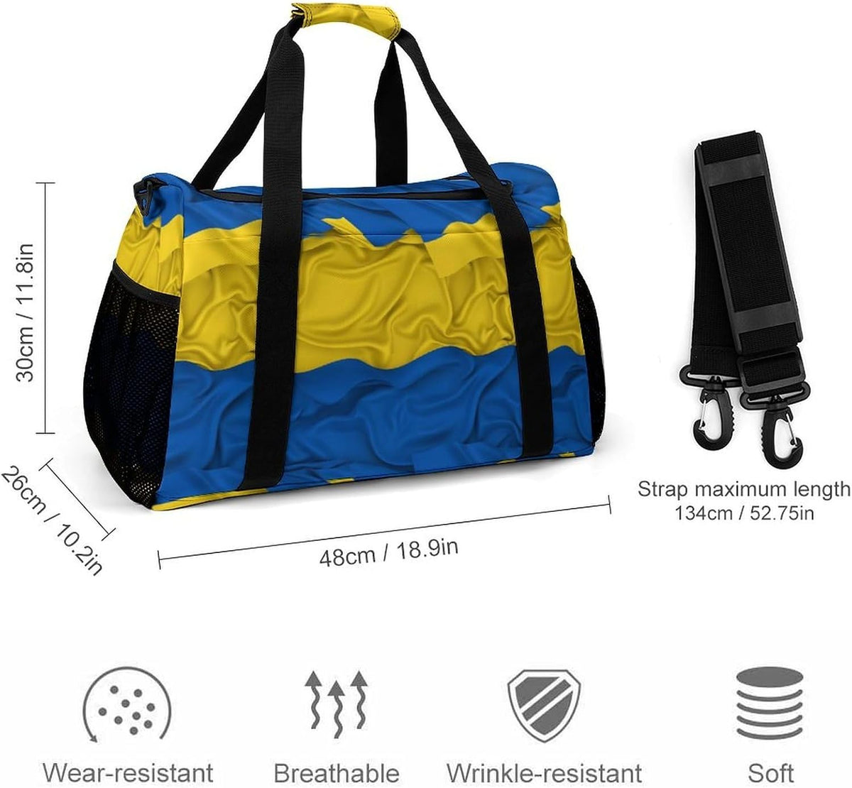 Travel and Gym Bag Duffel Easy Access Design Sports Weekender Overnight Carry On