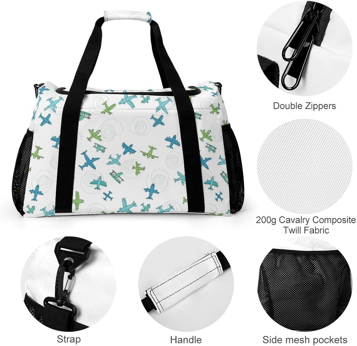 Travel and Gym Bag Duffel Easy Access Design Sports Weekender Overnight Carry On