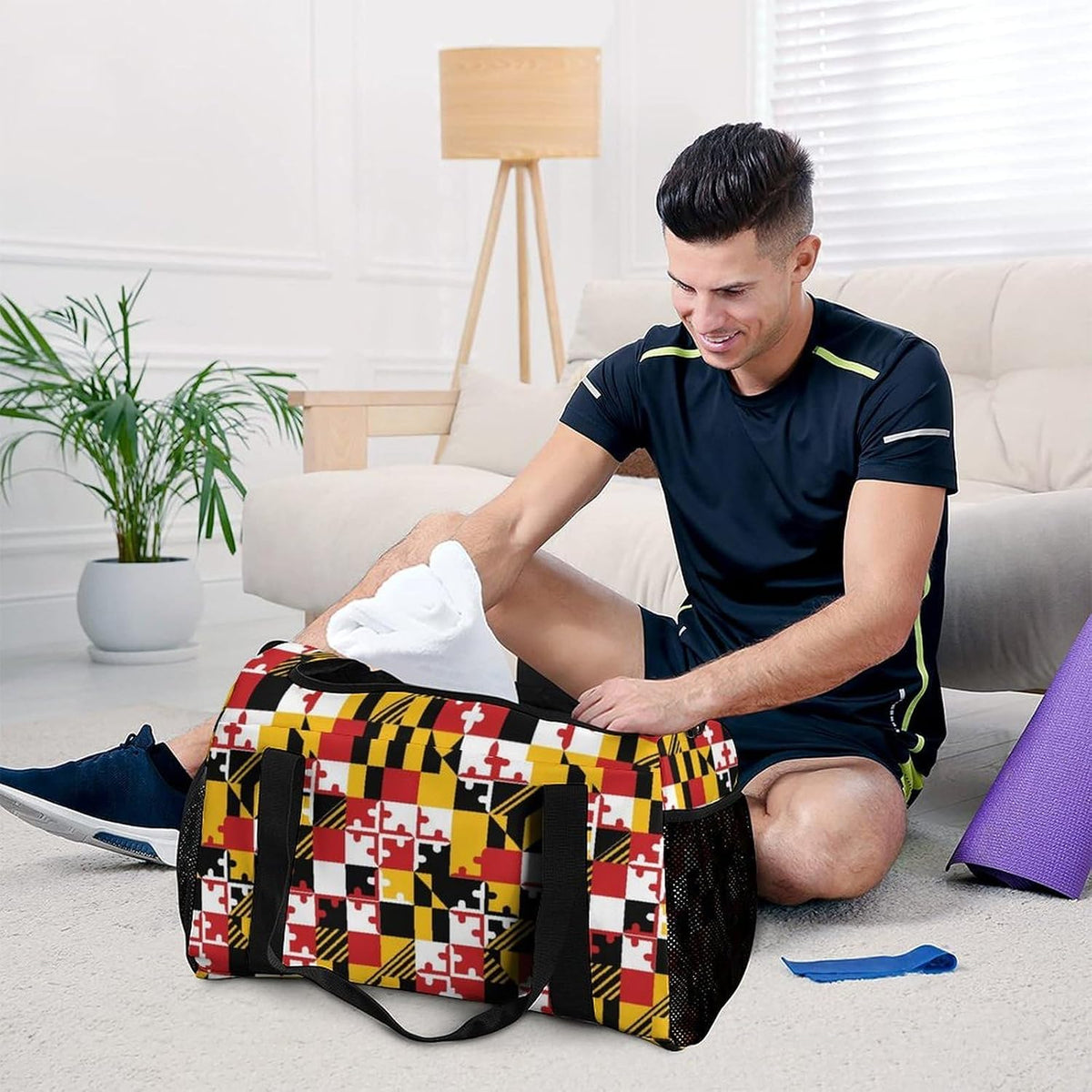 Travel and Gym Bag Duffel Easy Access Design Sports Weekender Overnight Carry On