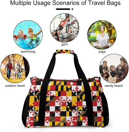 Travel and Gym Bag Duffel Easy Access Design Sports Weekender Overnight Carry On