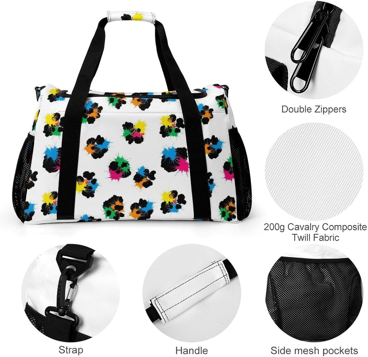 Travel and Gym Bag Duffel Easy Access Design Sports Weekender Overnight Carry On