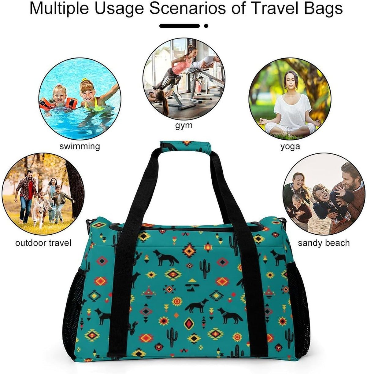 Travel and Gym Bag Duffel Easy Access Design Sports Weekender Overnight Carry On