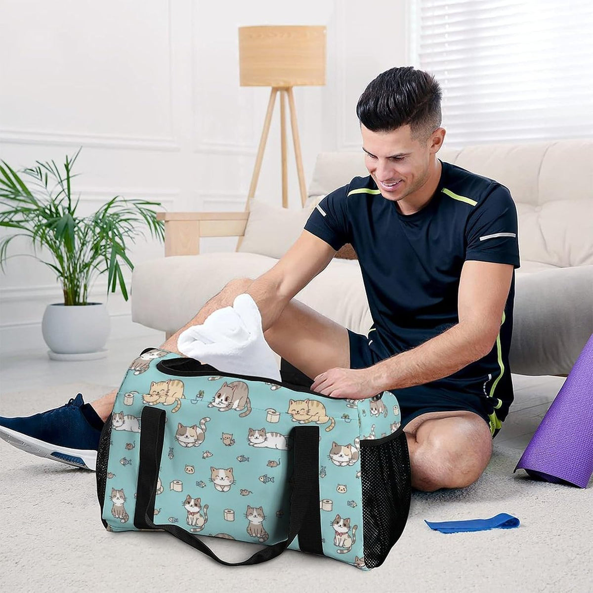 Travel and Gym Bag Duffel Easy Access Design Sports Weekender Overnight Carry On