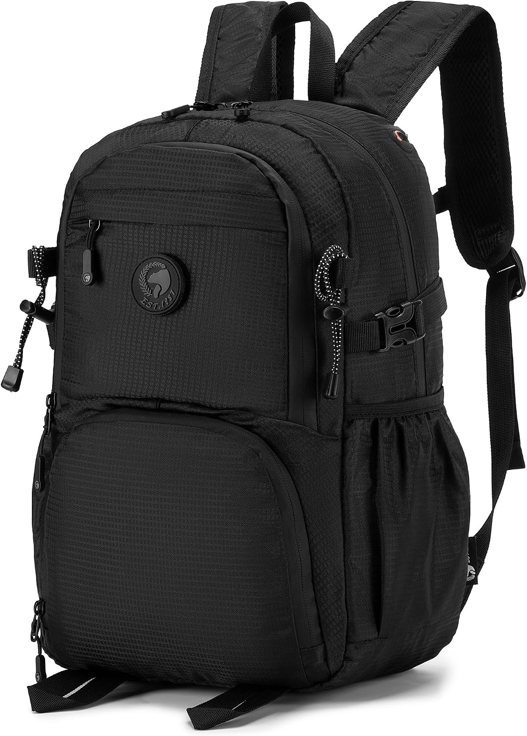 40x30x15 cm Personal Item Travel Bag,16x12x6 inch Small Carry On Backpack 20L, Flight Approved Underseat Travel Luggage Bag,Mochila de Viaje,Cabin Size Lightweight Black