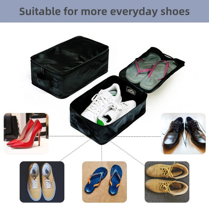 Travel Shoe Bags, Foldable Waterproof Shoe Puches Organizer-Double Layer (Multi-colored4)