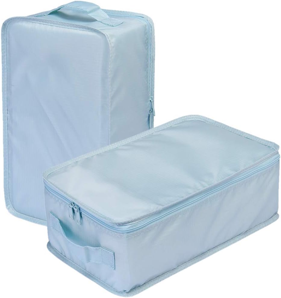 Travel Shoe Bags, Foldable Waterproof Shoe Puches Organizer-Double Layer (Multi-colored4)