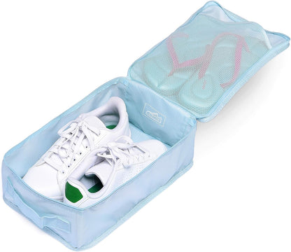 Travel Shoe Bags, Foldable Waterproof Shoe Puches Organizer-Double Layer (Multi-colored4)