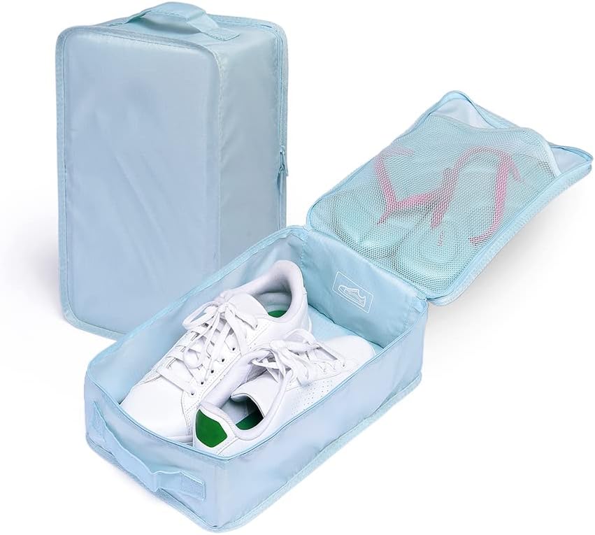 Travel Shoe Bags, Foldable Waterproof Shoe Puches Organizer-Double Layer (Multi-colored4)