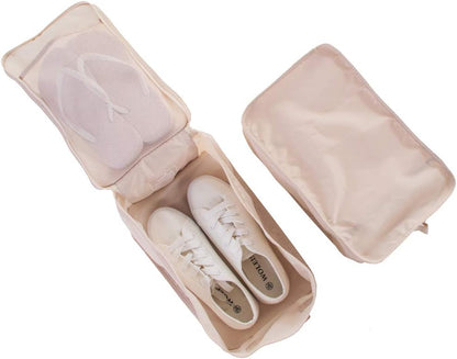 Travel Shoe Bags, Foldable Waterproof Shoe Puches Organizer-Double Layer (Multi-colored4)